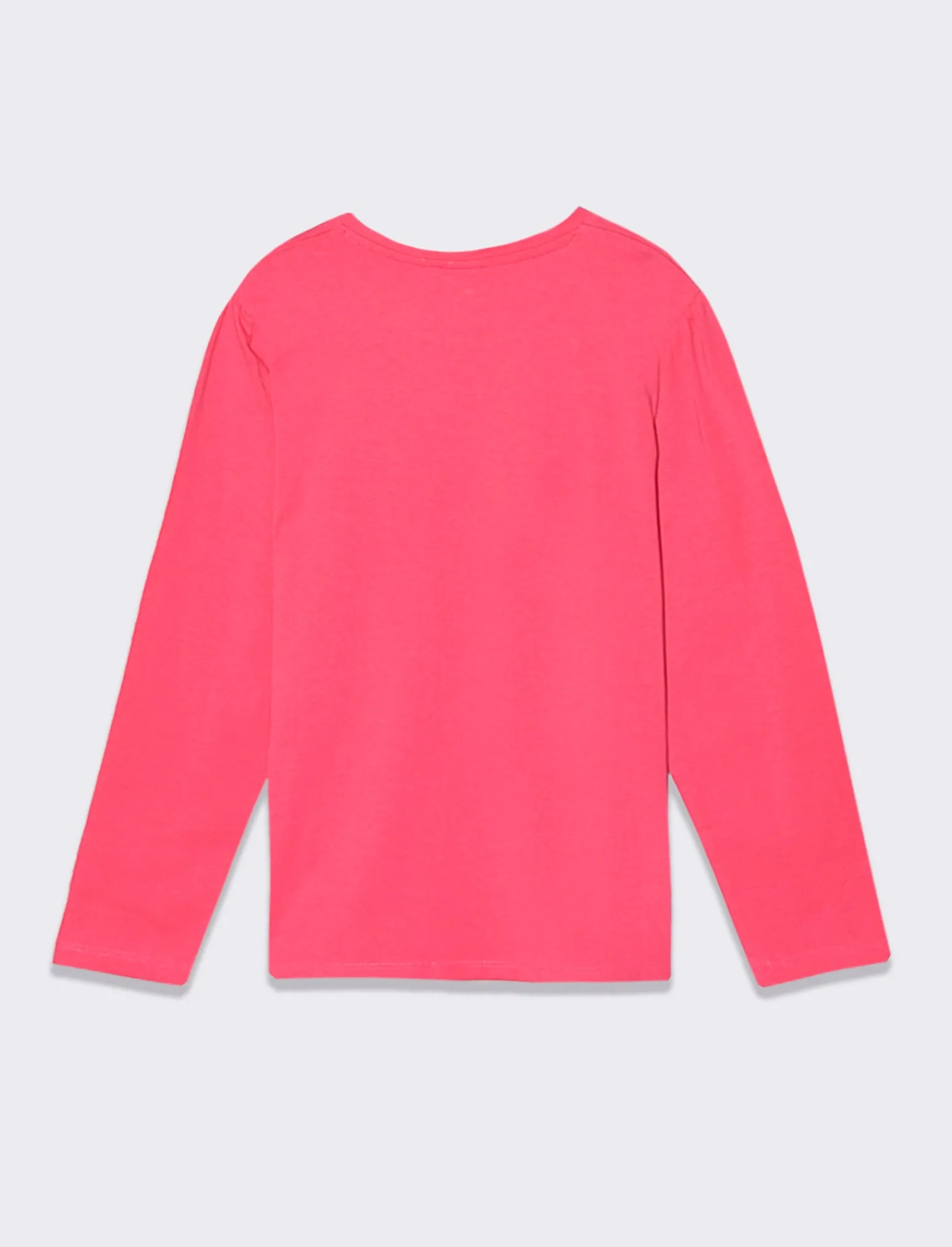 Piazza Italia Bambina | T-Shirt E Top<T-shirt manica lunga in cotone con stampa lucida e arriccio sulla manica -