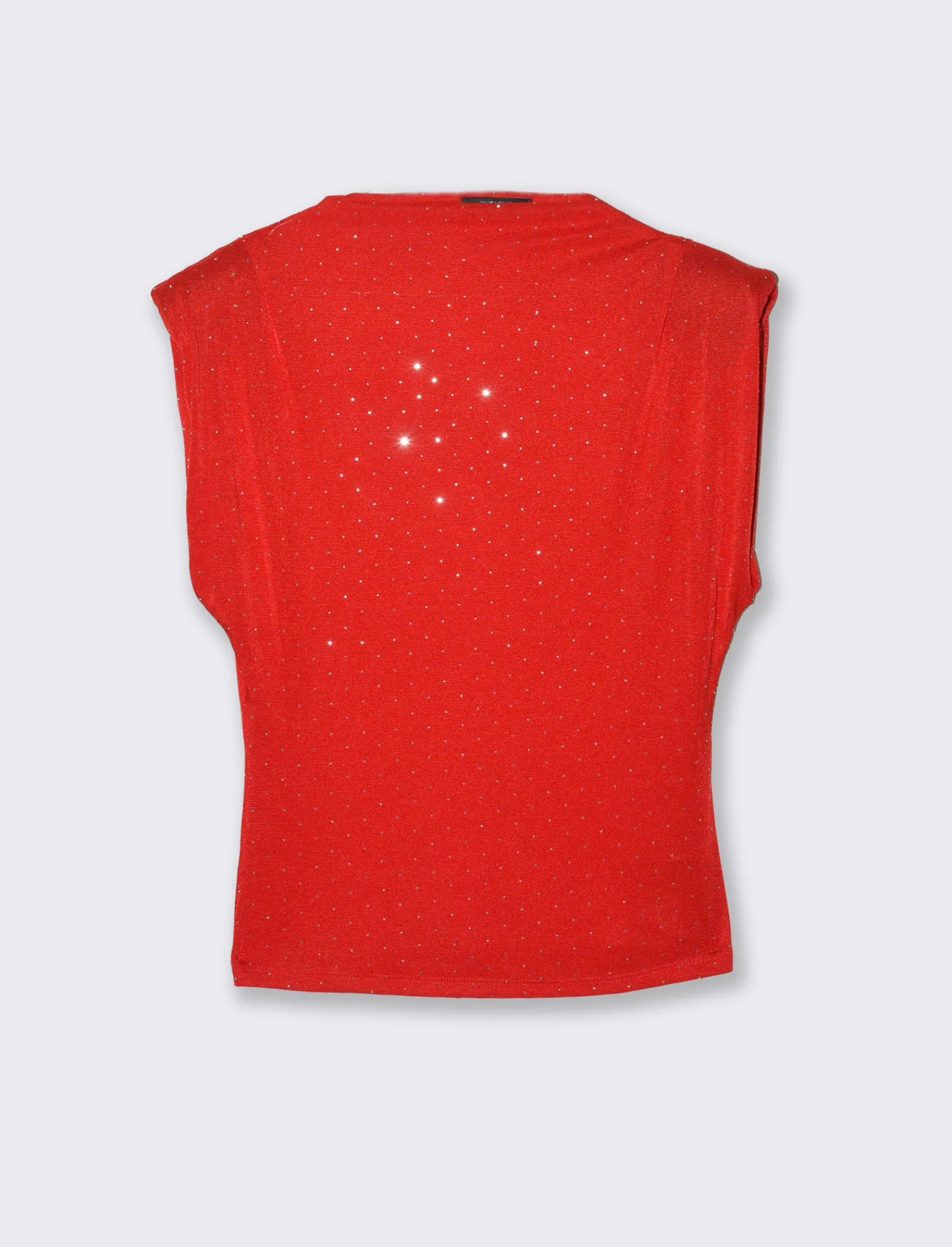 Donna Piazza Italia T-Shirt E Top<T-shirt maniche con appicazioni strass - Rosso