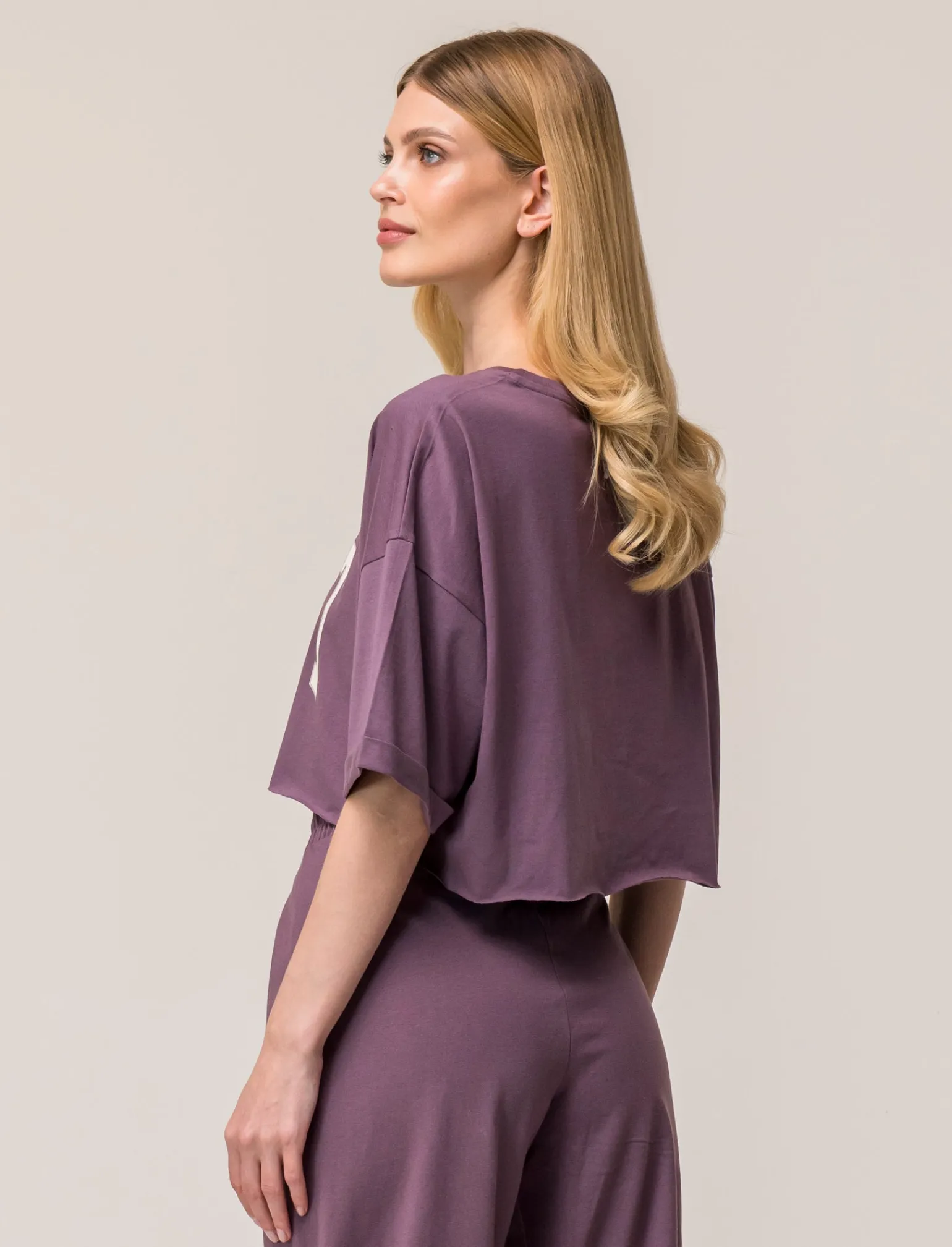 Donna Piazza Italia Donna | T-Shirt E Top<T-shirt mezz manica girocollo vestibilità crop e spalla scesa con stampa - var 3