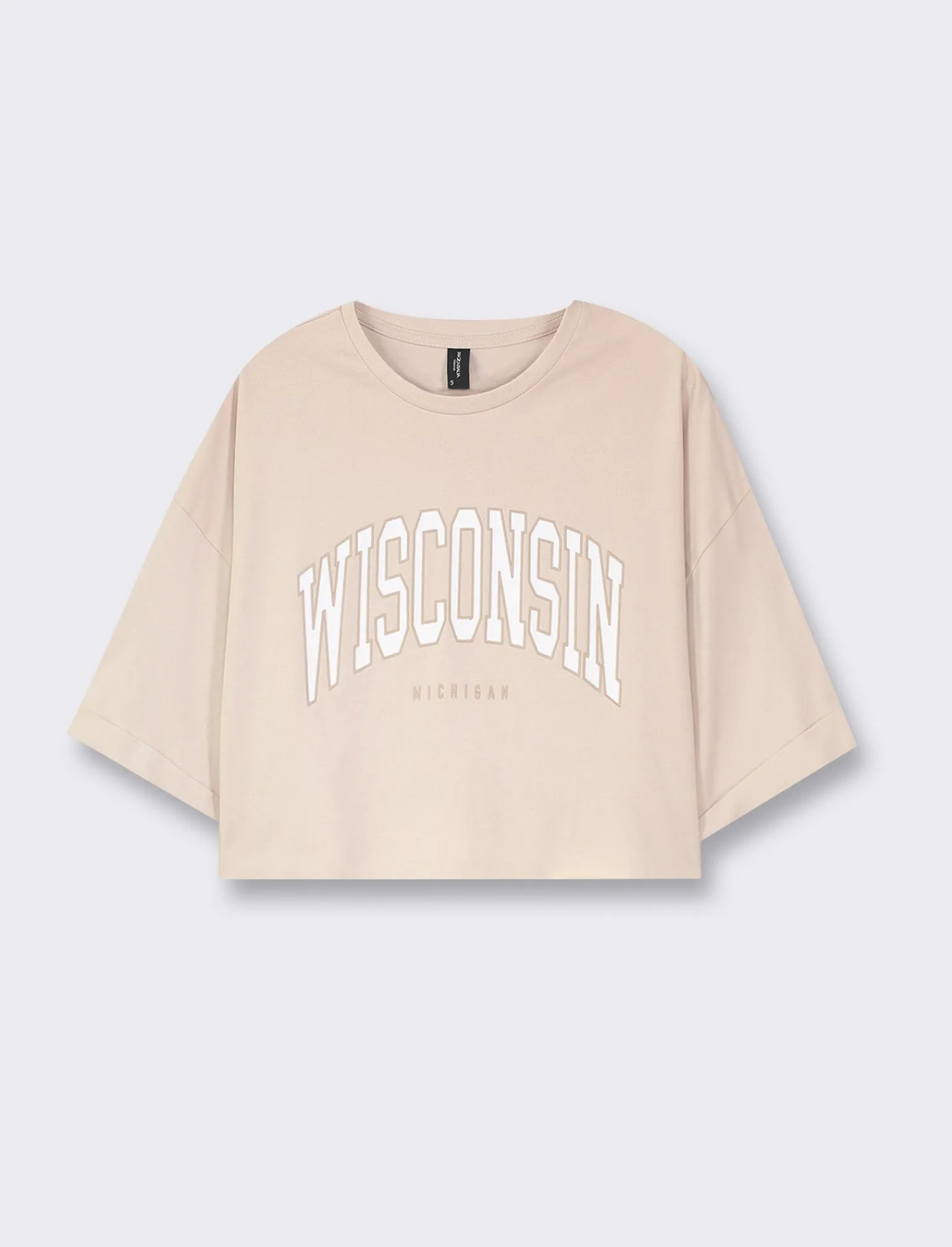 Donna Piazza Italia Donna | T-Shirt E Top<T-shirt mezz manica girocollo vestibilità crop e spalla scesa con stampa - var 1