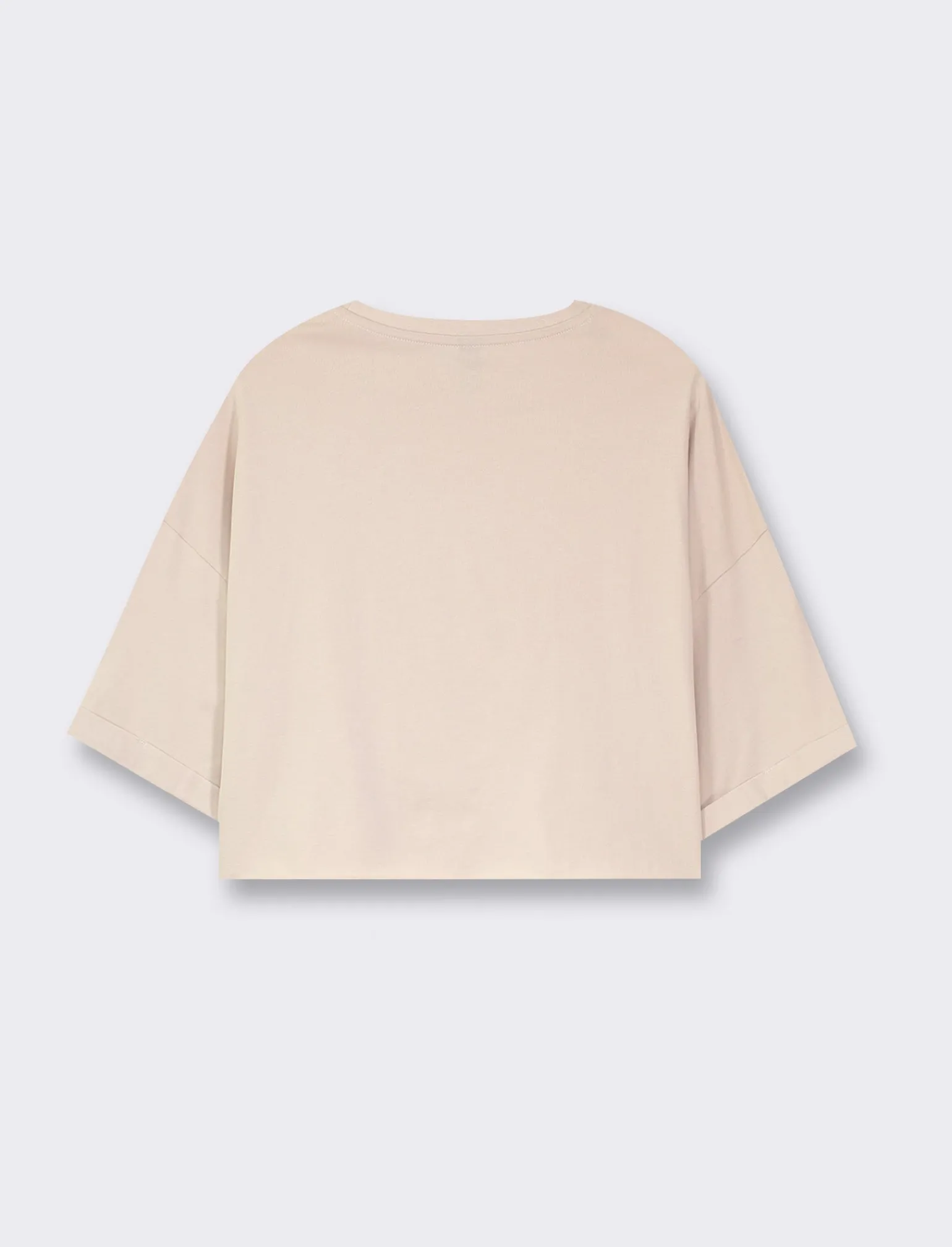 Donna Piazza Italia Donna | T-Shirt E Top<T-shirt mezz manica girocollo vestibilità crop e spalla scesa con stampa - var 1