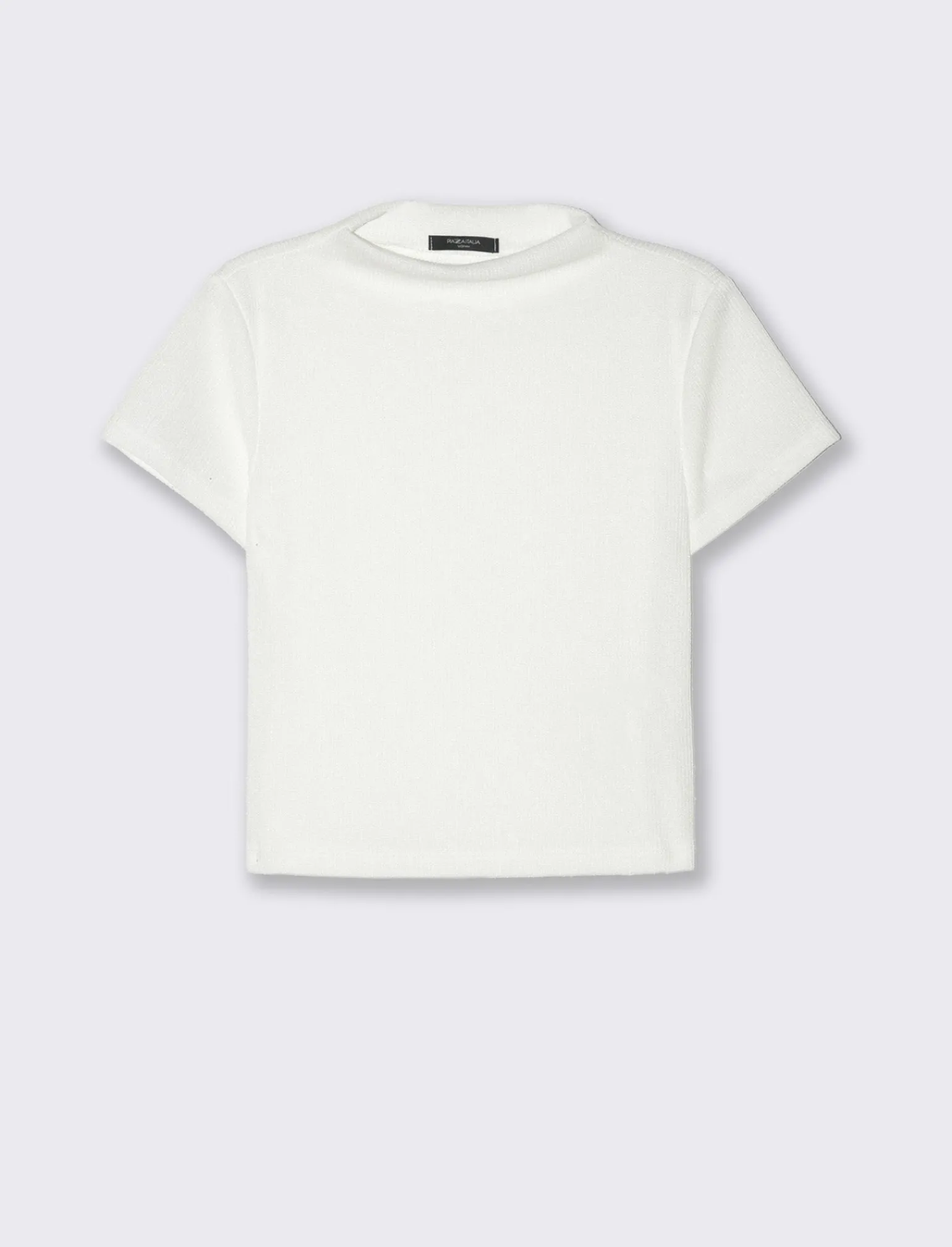 Donna Piazza Italia T-Shirt E Top<T-shirt mezza manica con mezzo collo - Bianco latte
