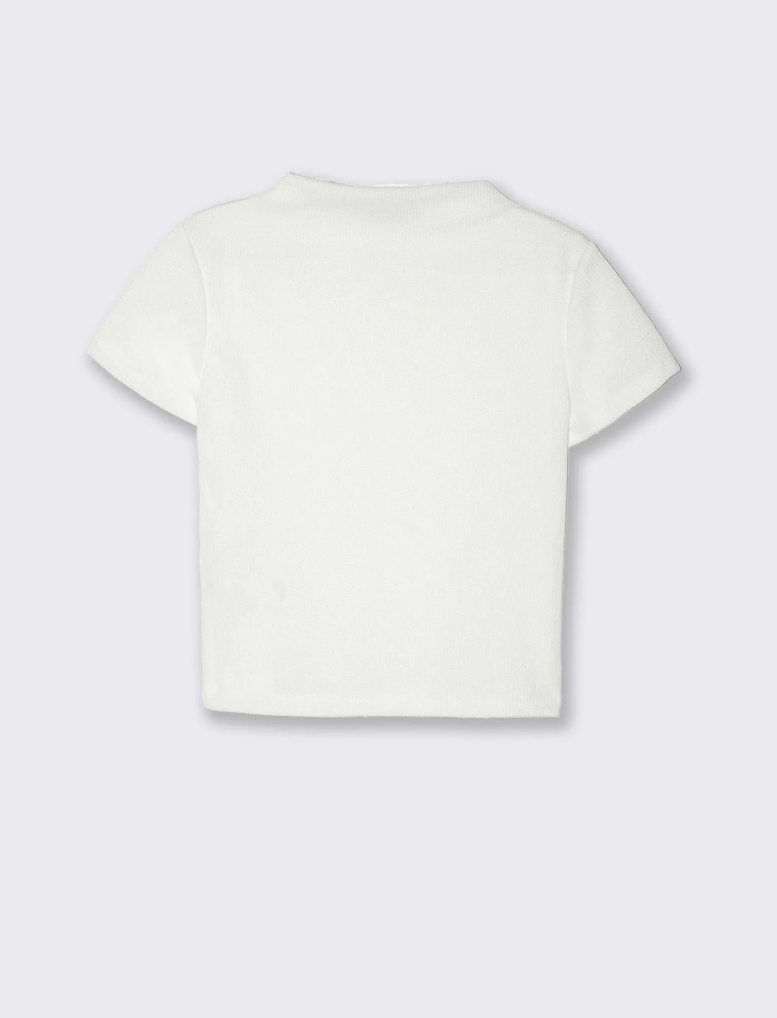 Donna Piazza Italia T-Shirt E Top<T-shirt mezza manica con mezzo collo - Bianco latte