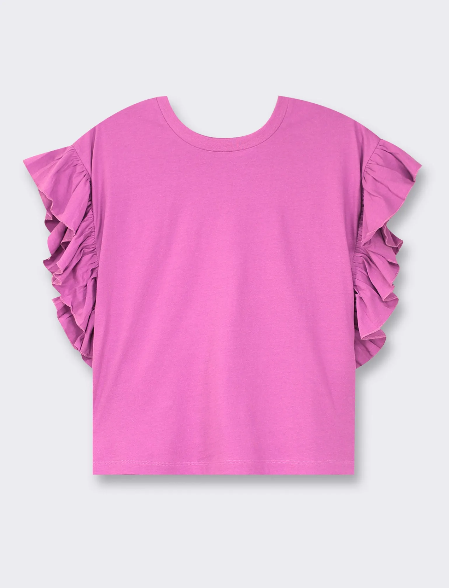 Donna Piazza Italia Donna | T-Shirt E Top<T-shirt mezza manica girocollo con applicazione rouches sulla manica -