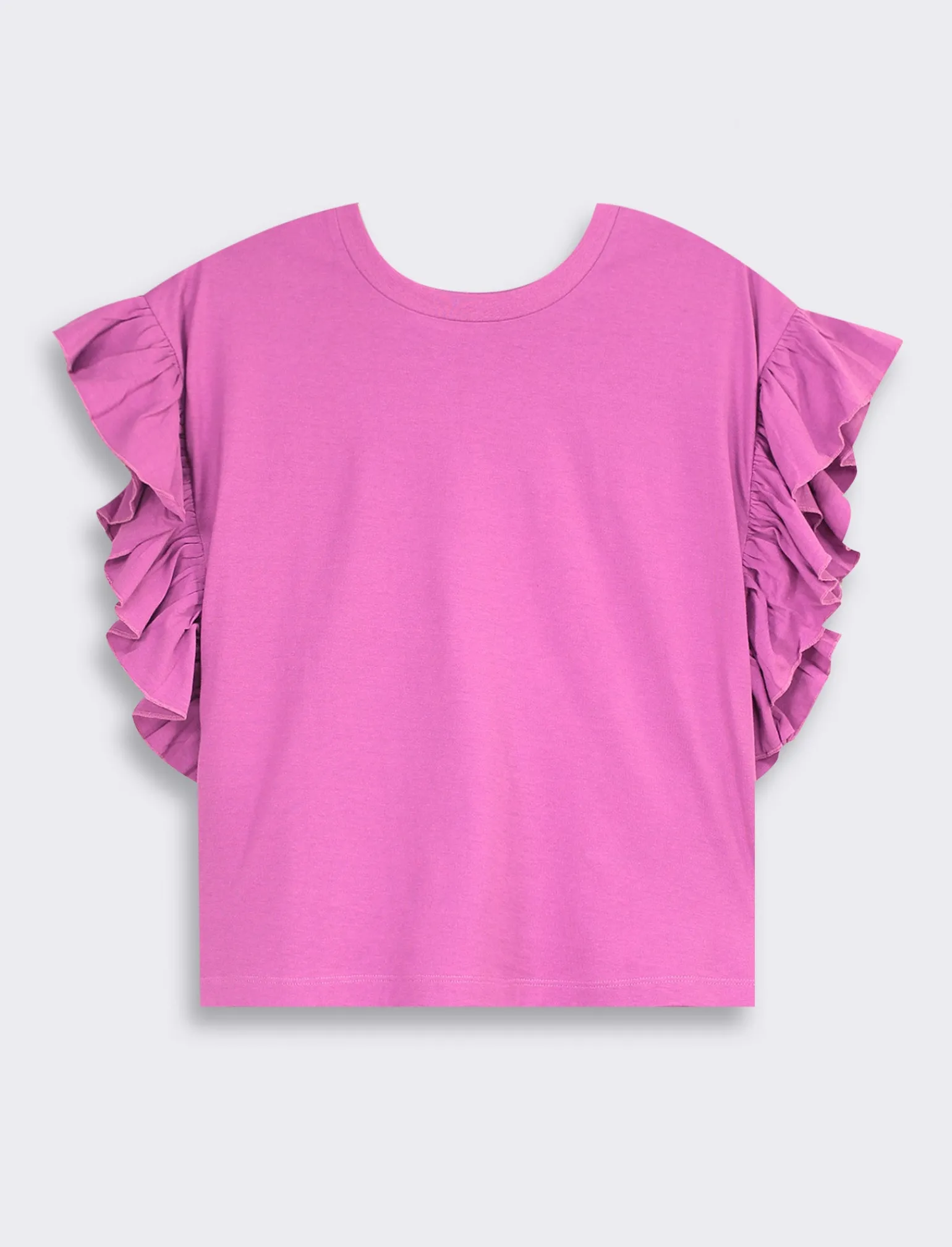 Donna Piazza Italia Donna | T-Shirt E Top<T-shirt mezza manica girocollo con applicazione rouches sulla manica -