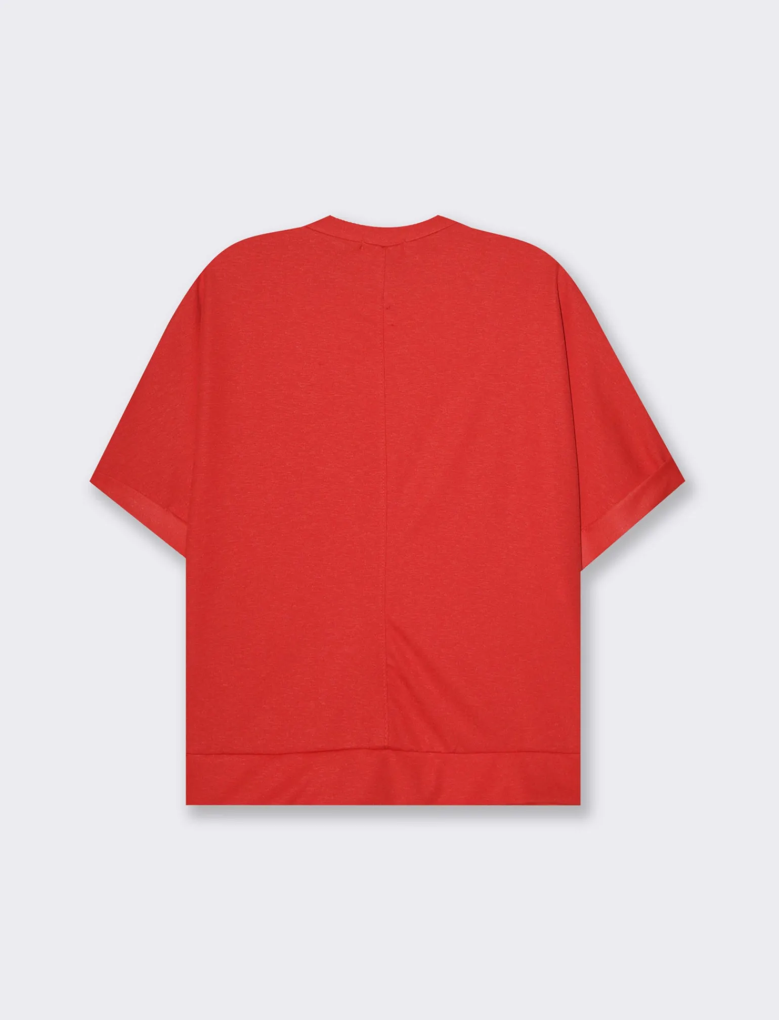 Donna Piazza Italia Maglieria<T-shirt mezza manica girocollo con cintura in rilievo - Bordeaux