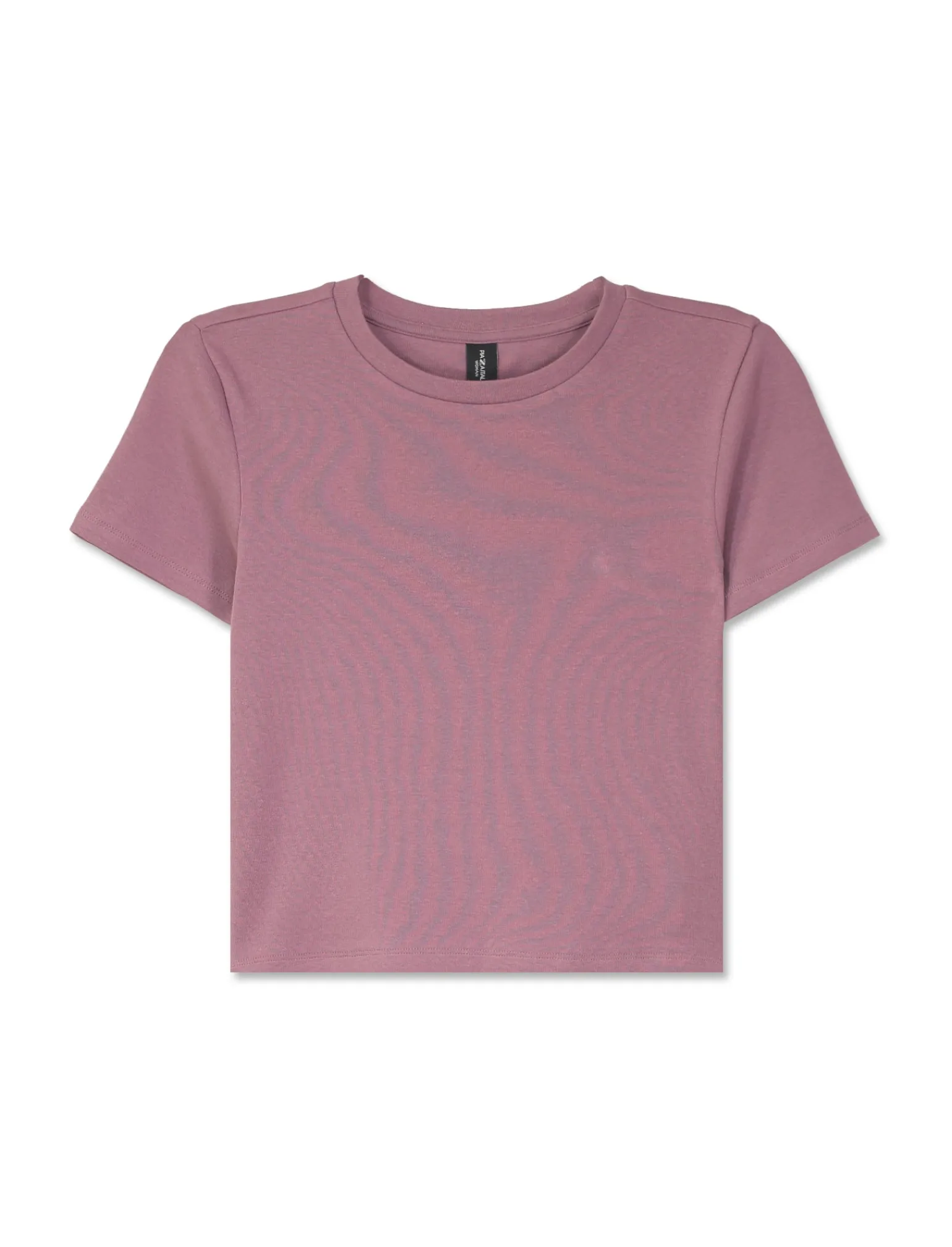Donna Piazza Italia Donna | T-Shirt E Top<T-shirt mezza manica girocollo con lavorazione a coste - malva