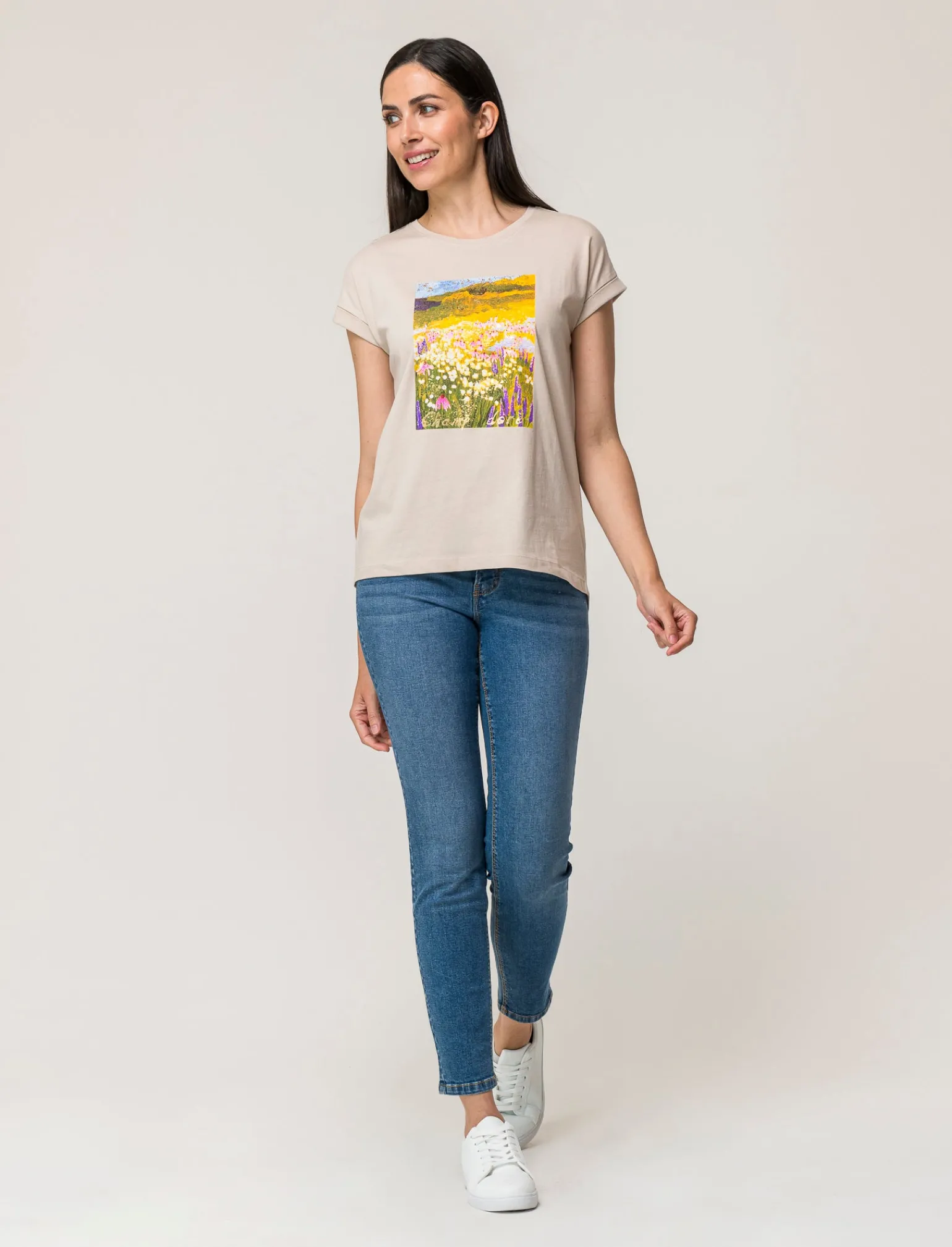 Donna Piazza Italia Donna | T-Shirt E Top<T-shirt mezza manica in cotone con stampa diversi colori disponibili - var 2