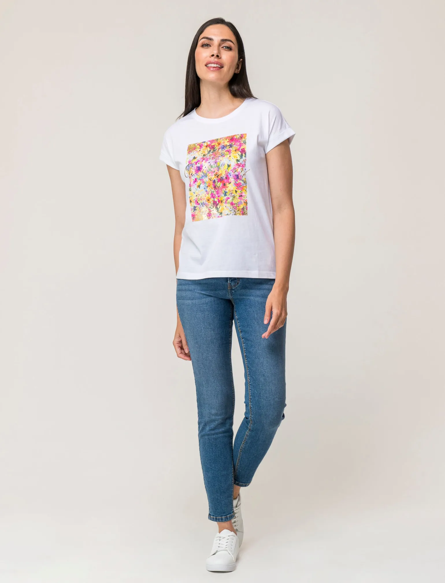 Donna Piazza Italia Donna | T-Shirt E Top<T-shirt mezza manica in cotone con stampa diversi colori disponibili - var 1