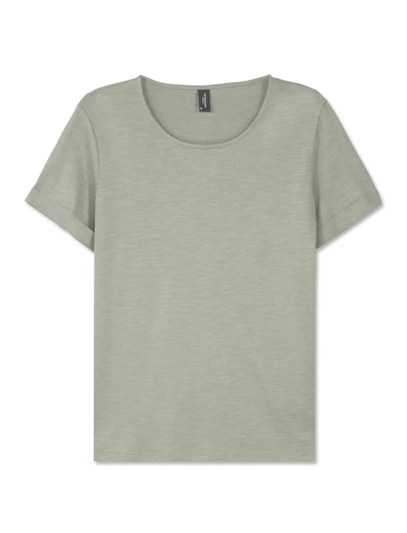 Donna Piazza Italia Donna | T-Shirt E Top<T-shirt mezza manica in cotone modal effetto slub, vestibilità regular - Verdino