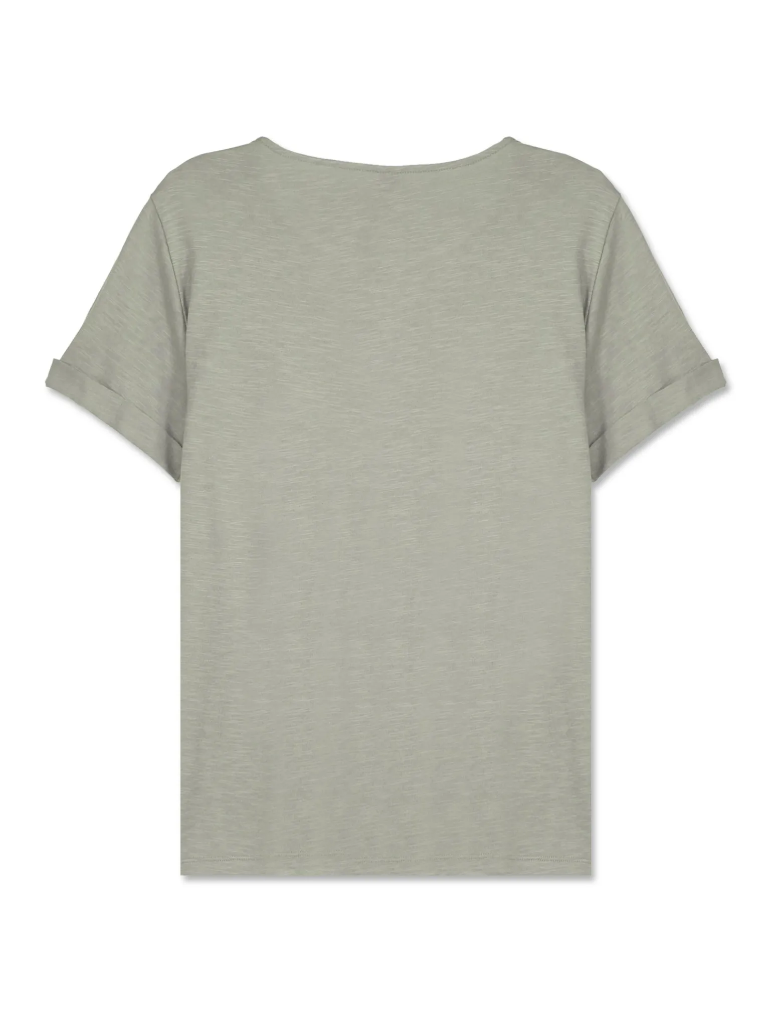Donna Piazza Italia Donna | T-Shirt E Top<T-shirt mezza manica in cotone modal effetto slub, vestibilità regular - Verdino