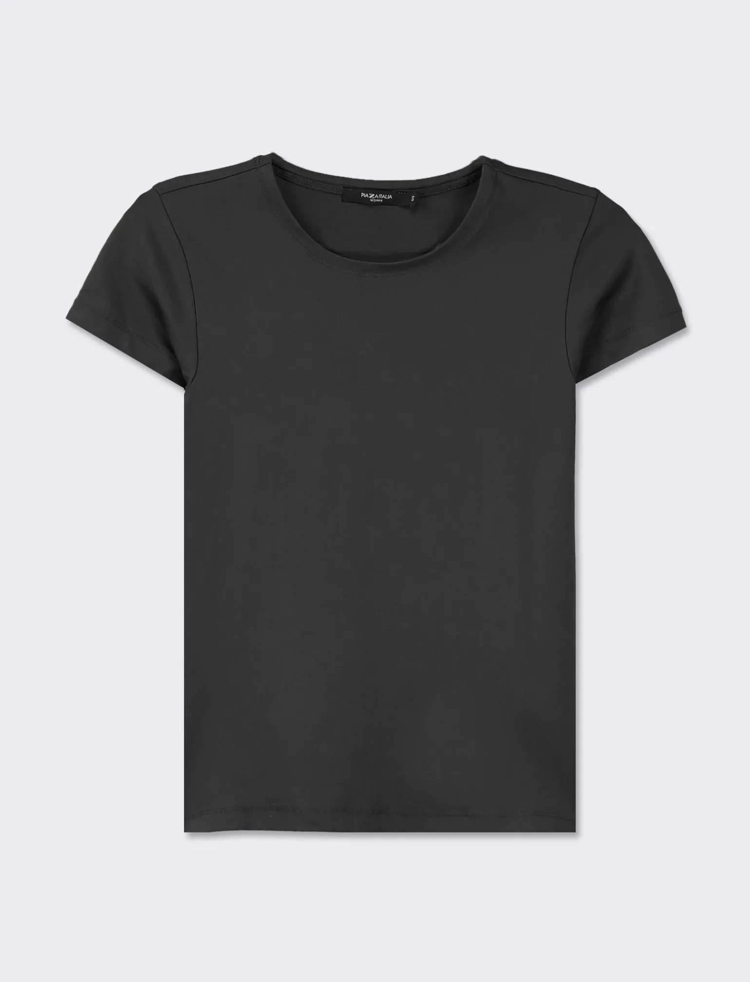 Donna Piazza Italia Donna | T-Shirt E Top<T-shirt mezza manica in tessuto elastico vestibilità slim -