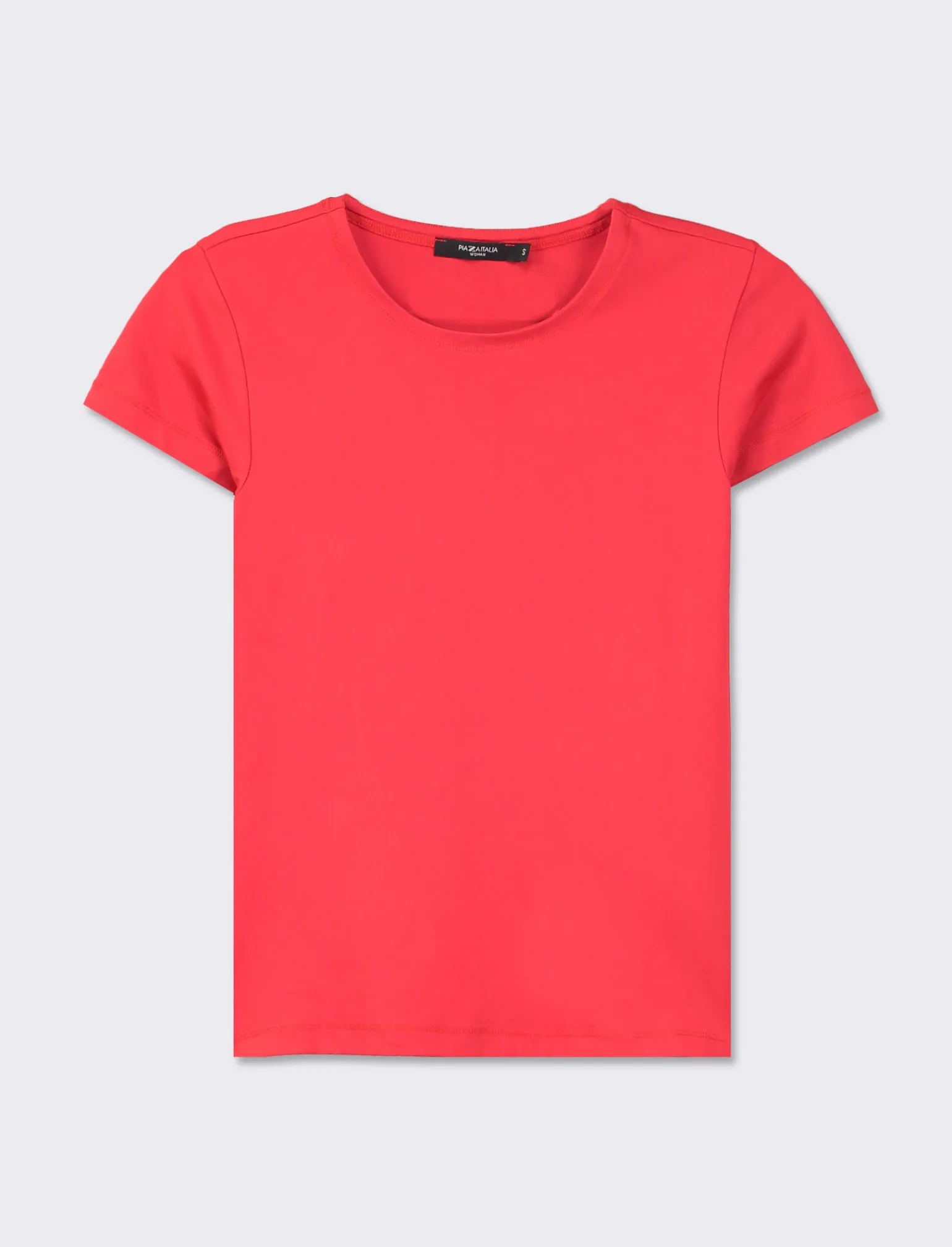 Donna Piazza Italia Donna | T-Shirt E Top<T-shirt mezza manica in tessuto elastico vestibilità slim -