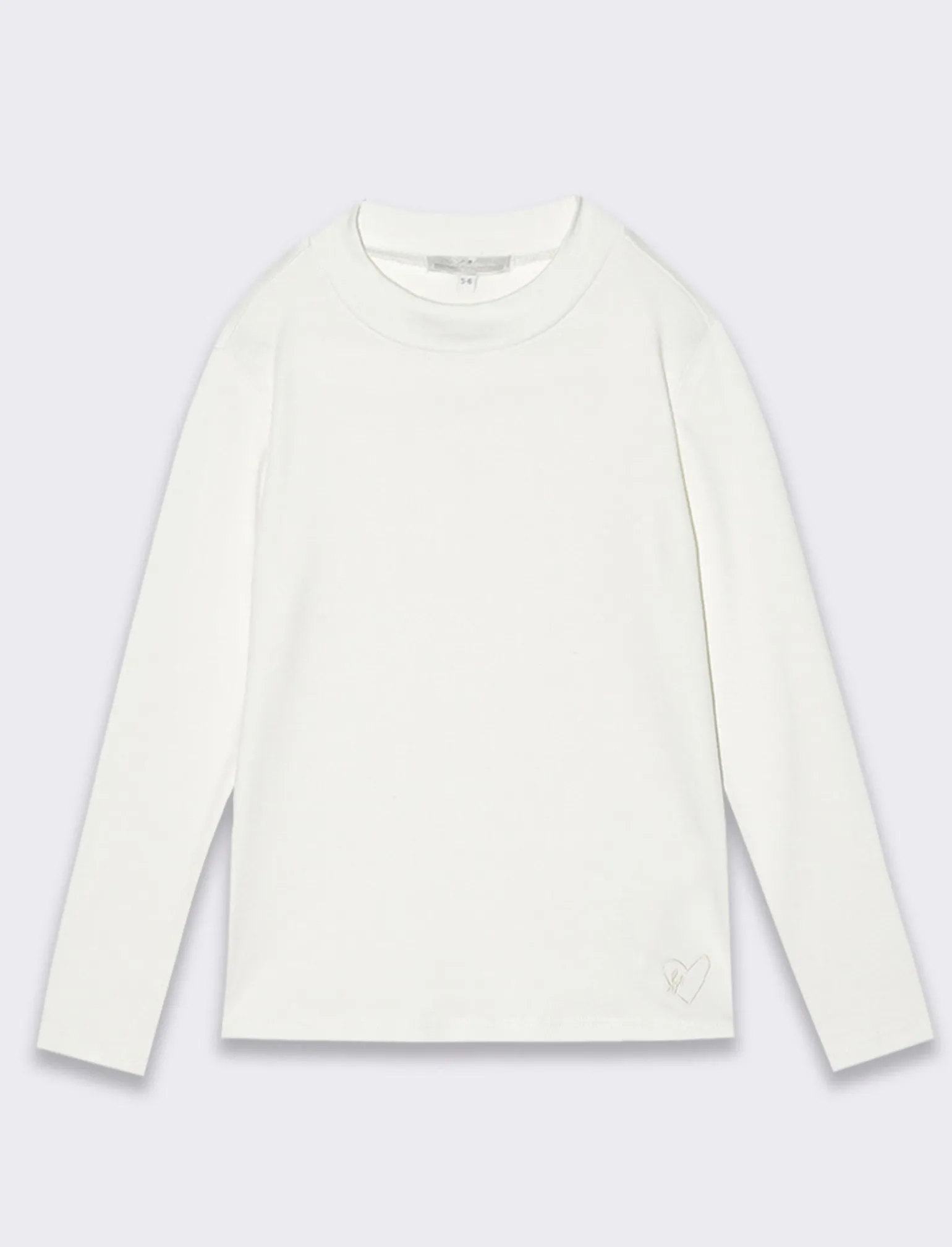 Piazza Italia T-Shirt E Top | T-Shirt E Top<T-shirt mezzo collo di interlock da bambina - Bianco sporco