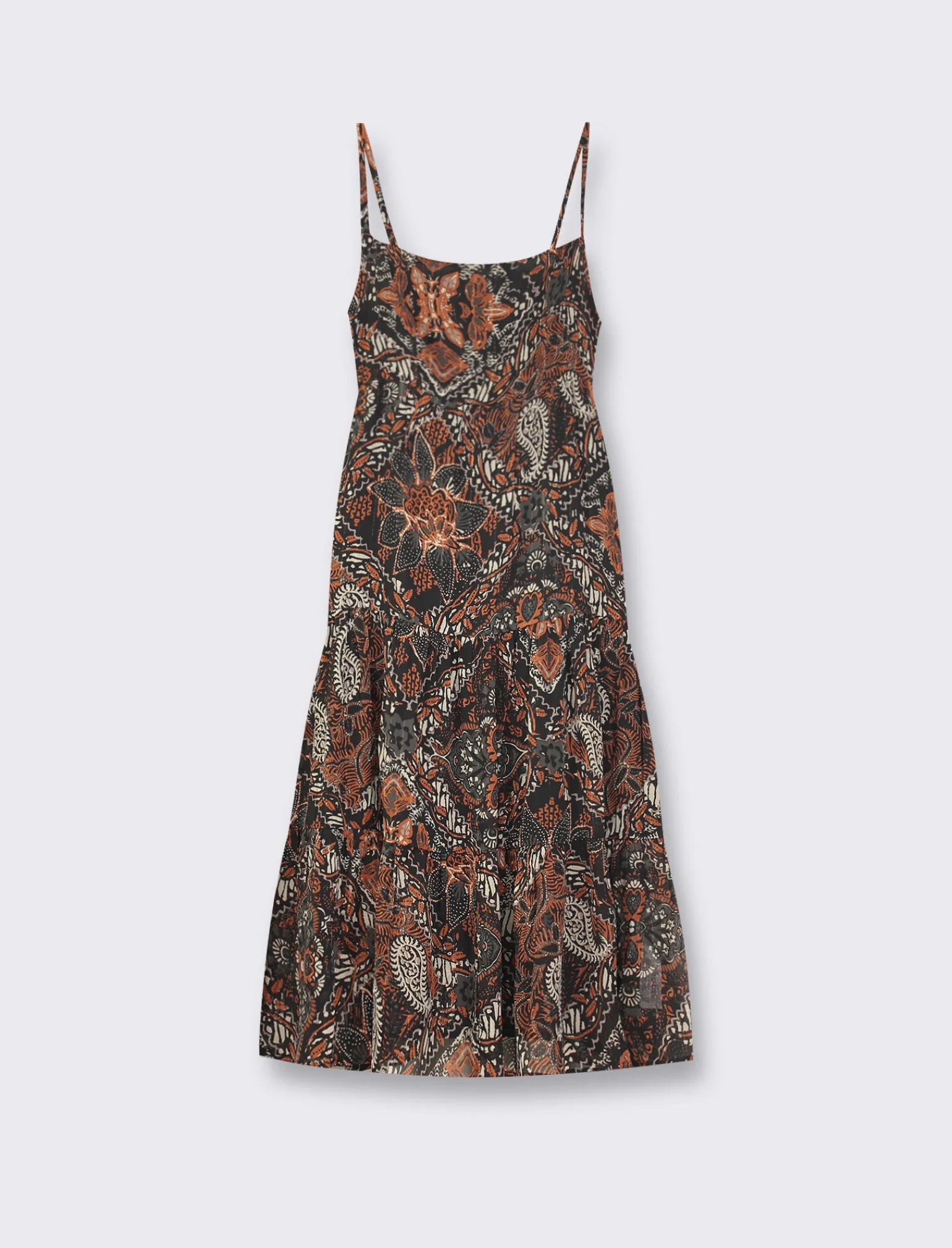 Donna Piazza Italia Donna | Abiti E Tute<Vestito a bretelle in tessuto leggero con inserto effetto metallizzato - var 1