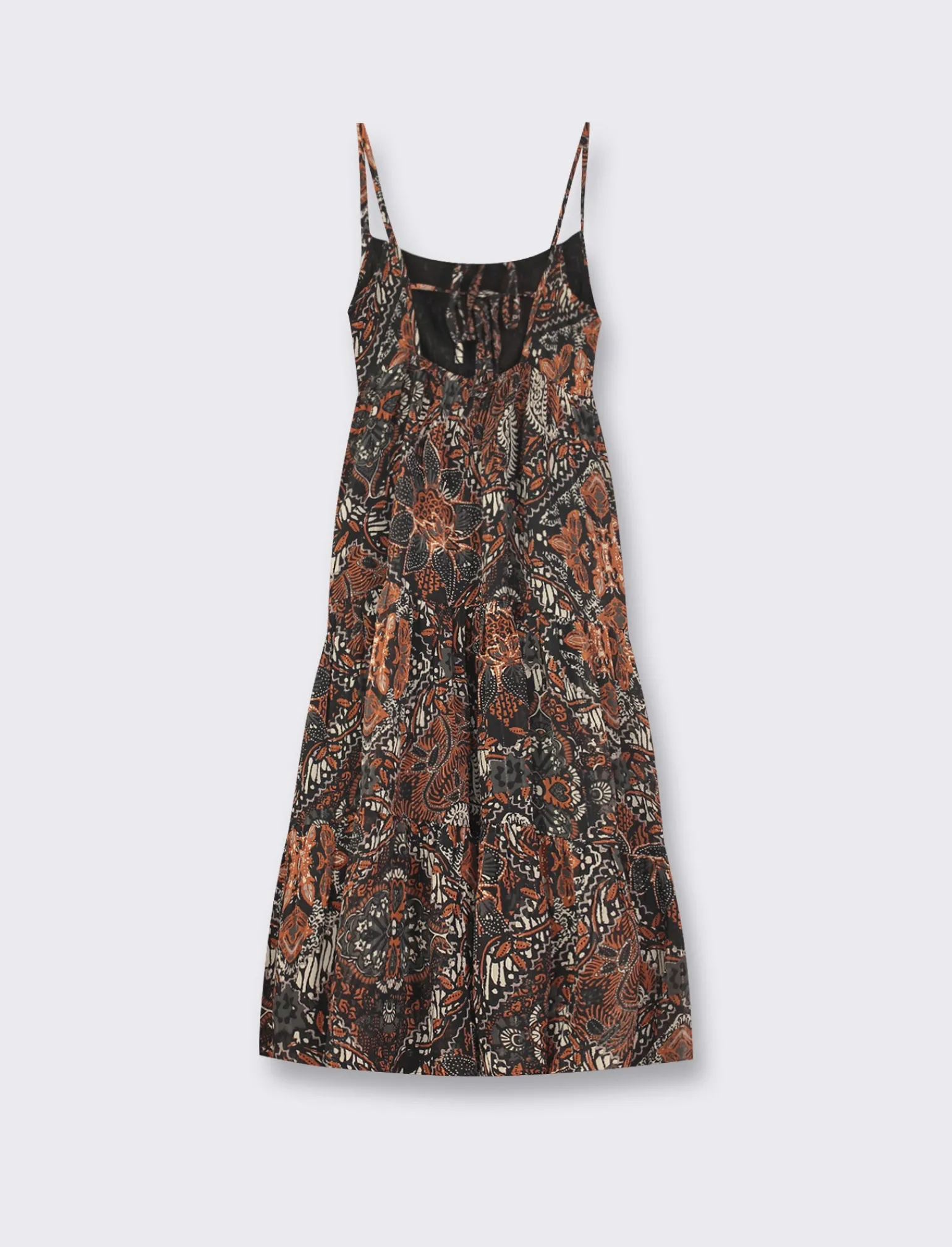 Donna Piazza Italia Donna | Abiti E Tute<Vestito a bretelle in tessuto leggero con inserto effetto metallizzato - var 1