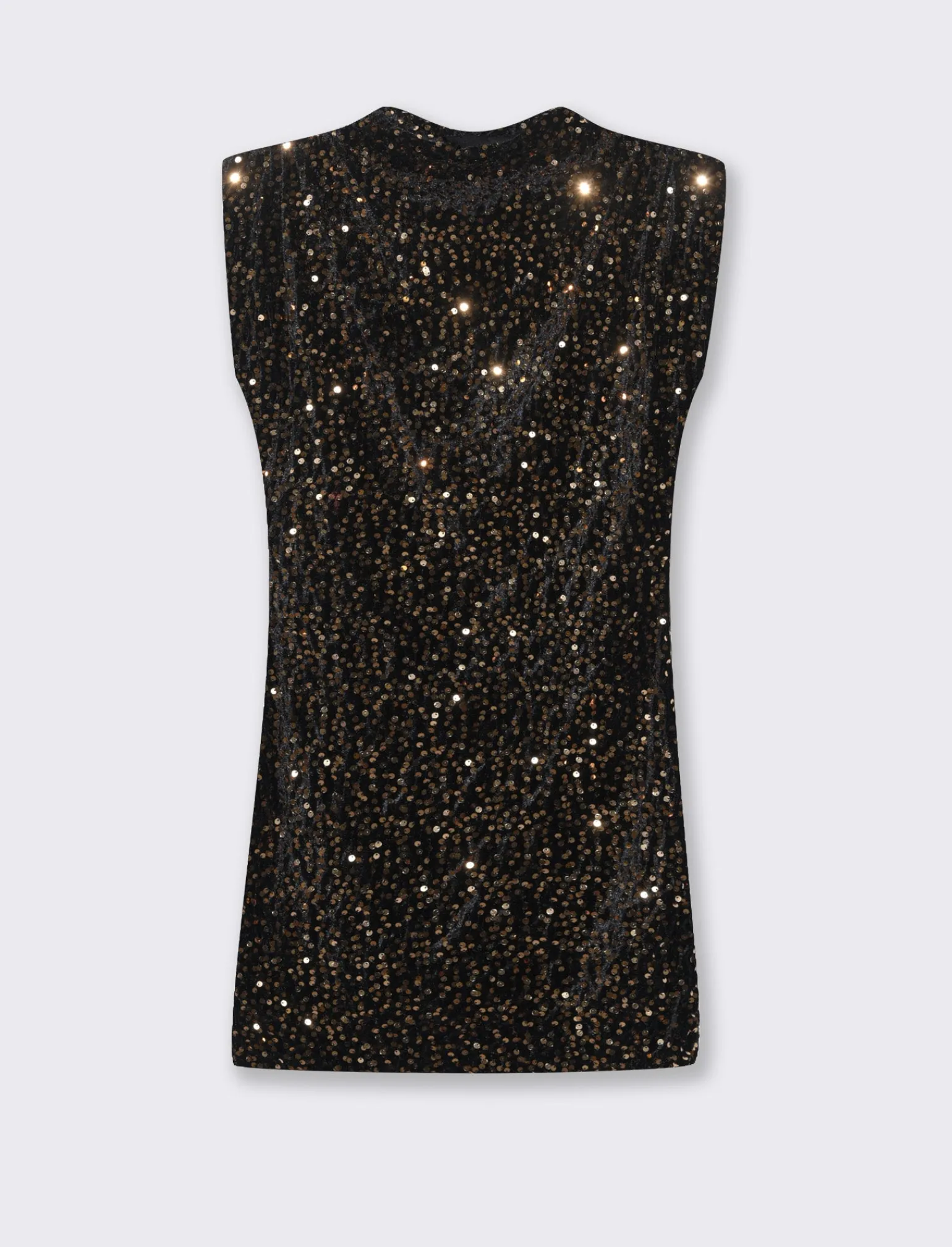 Donna Piazza Italia Abiti E Tute<Vestito con spalline in paillettes - Nero-oro