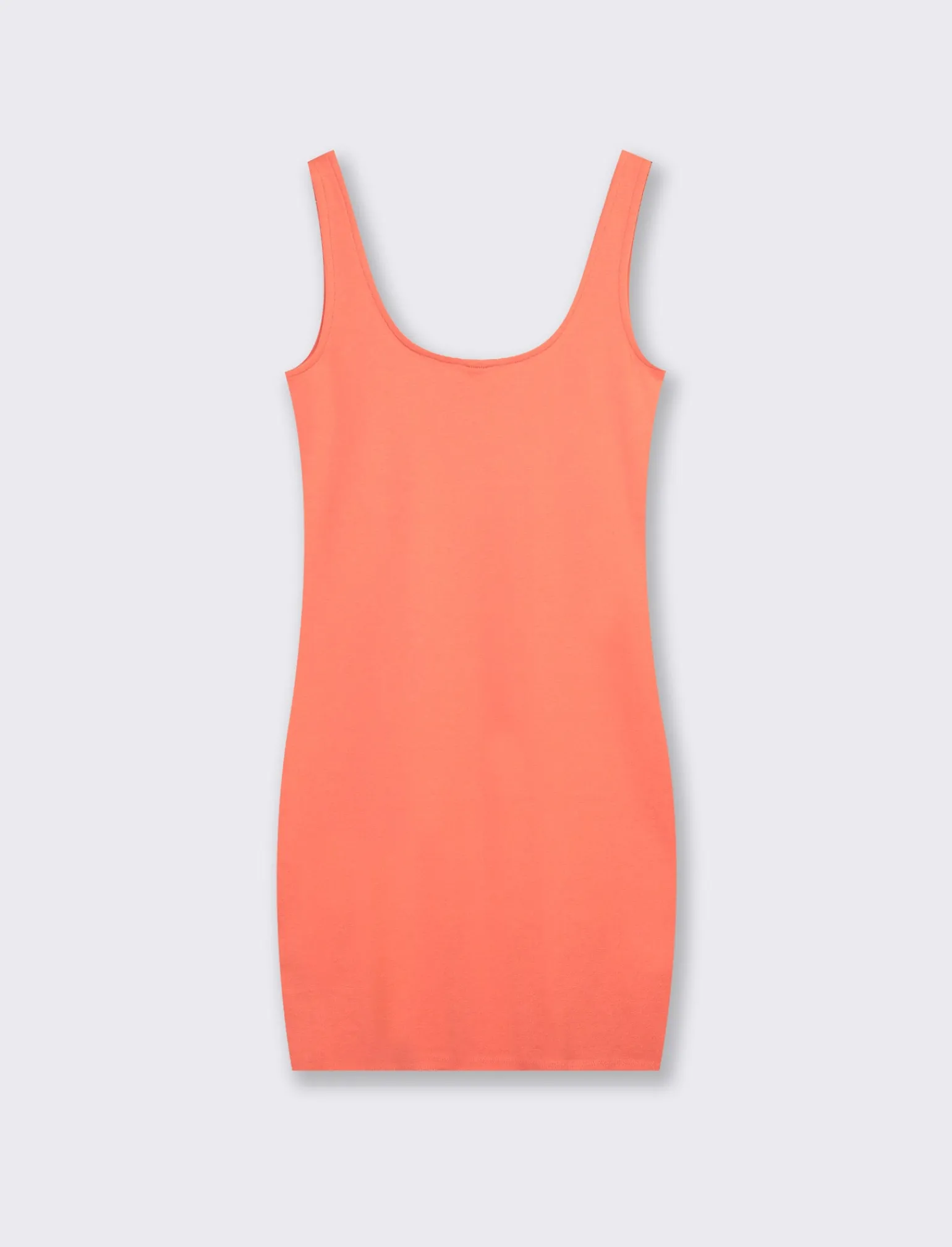 Donna Piazza Italia Abiti E Tute<Vestito corto in tessuto elatico con spalline e scollo rettangolare - Corallo