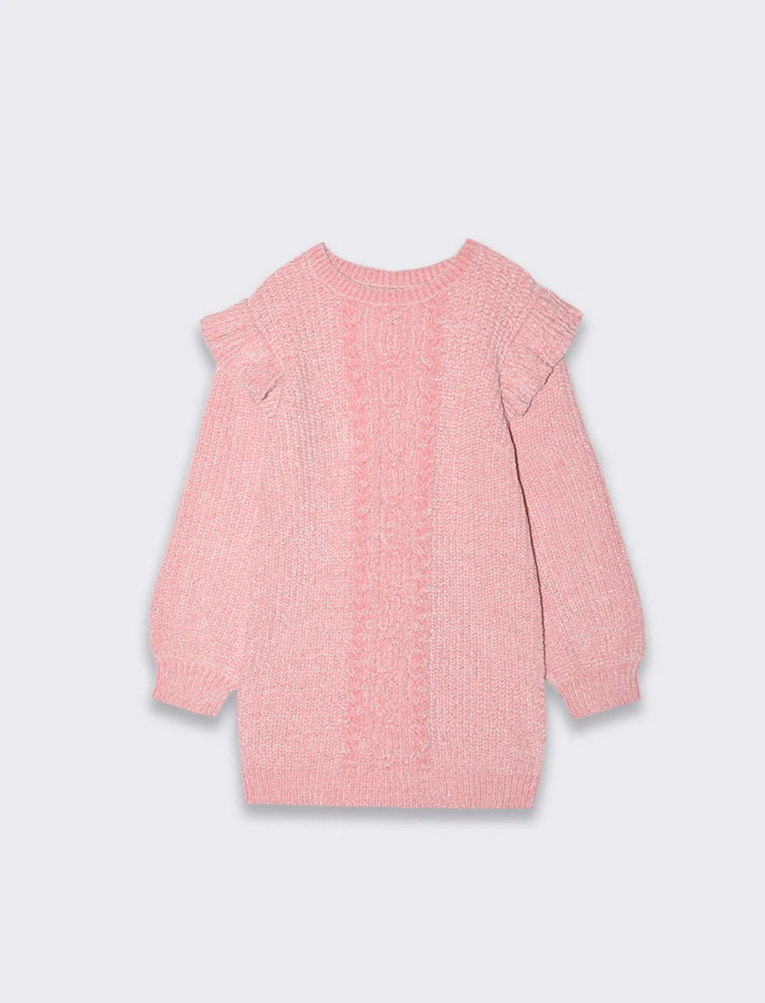 Piazza Italia Bambina | Abiti E Tute<Vestito da bambina con rouches in morbida maglia in ciniglia -