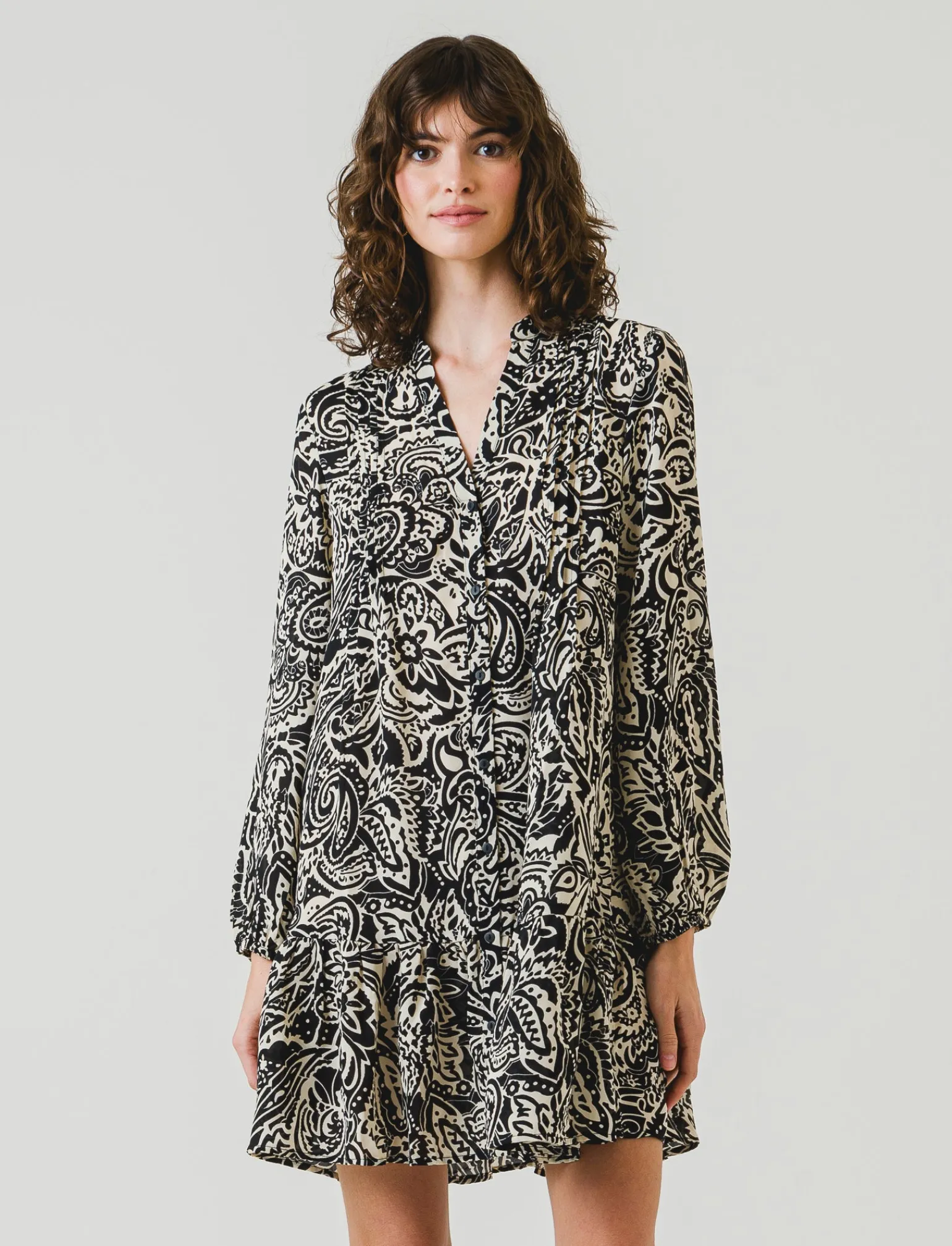 Donna Piazza Italia Donna<Vestito fantasia con arricciatura - var 1