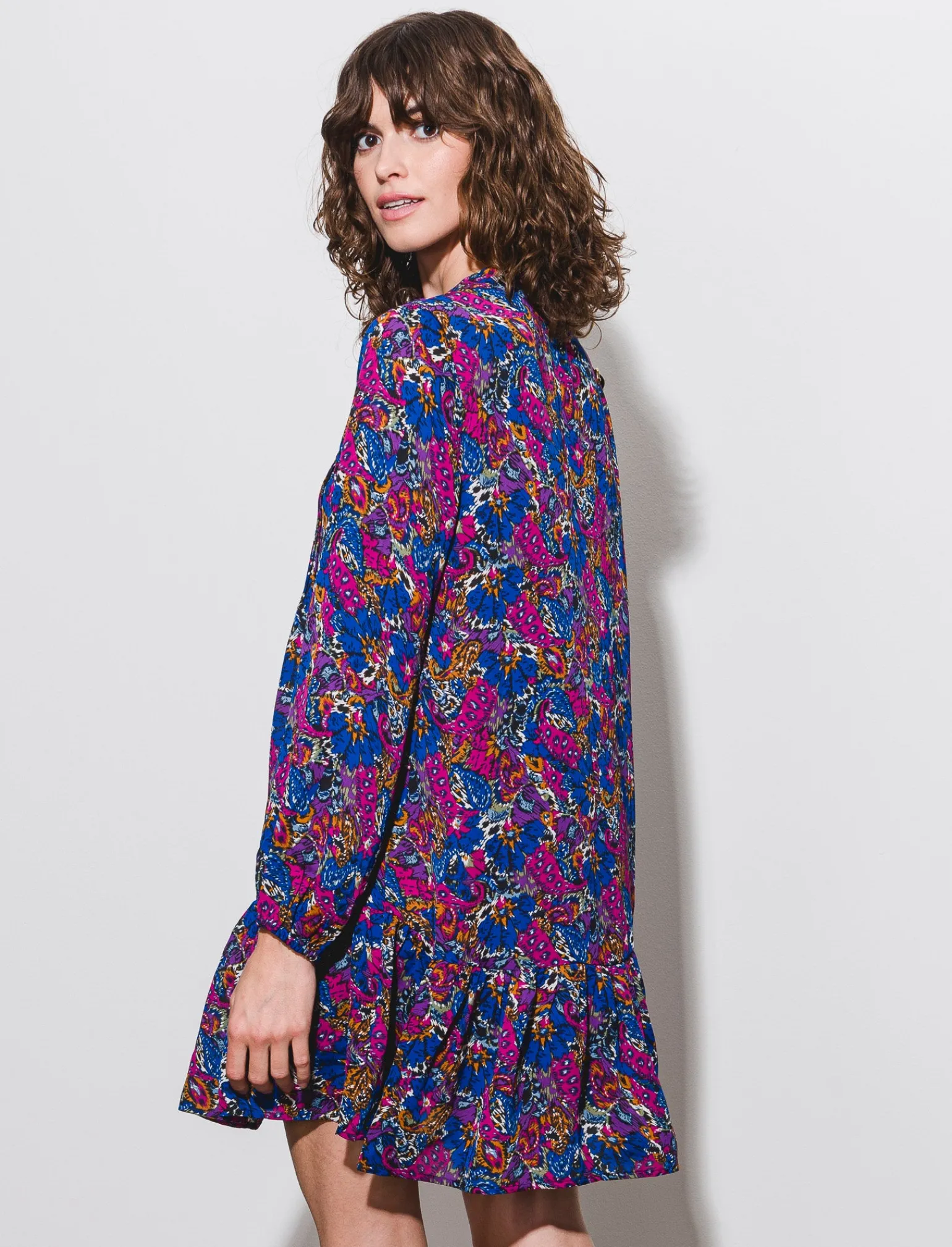 Donna Piazza Italia Donna<Vestito fantasia con arricciatura - var 2