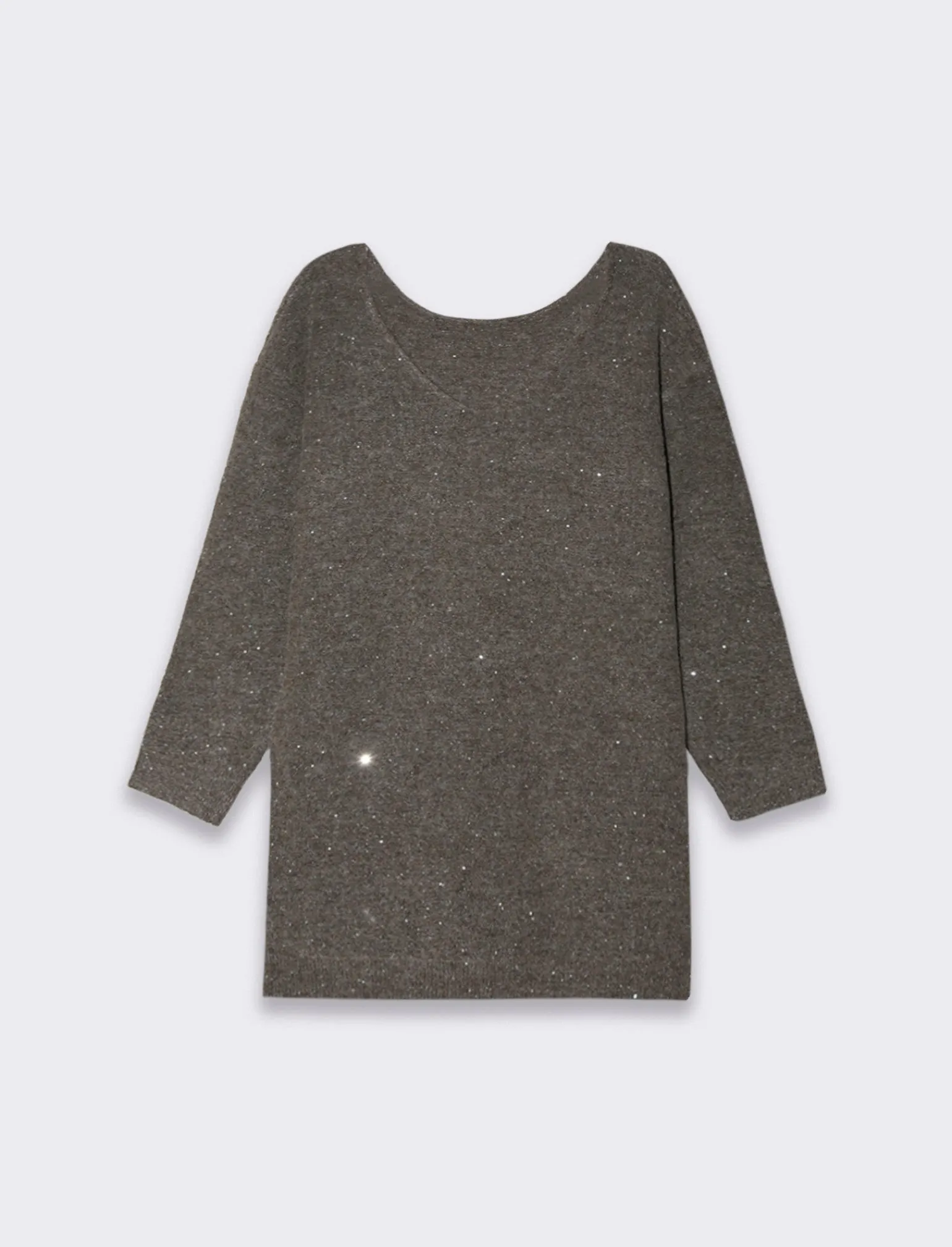 Donna Piazza Italia Donna | Abiti E Tute<Vestito maxipullover con filato di pailletes scollatura a V profonda sulla schiena - melange